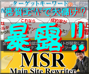 暴露 メイン・サイト・リライター MSR