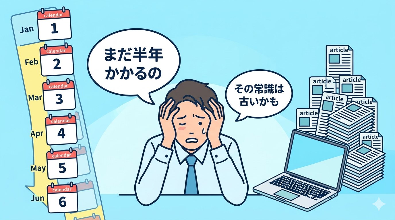 まだ半年かかるの？その常識は古いかもしれない