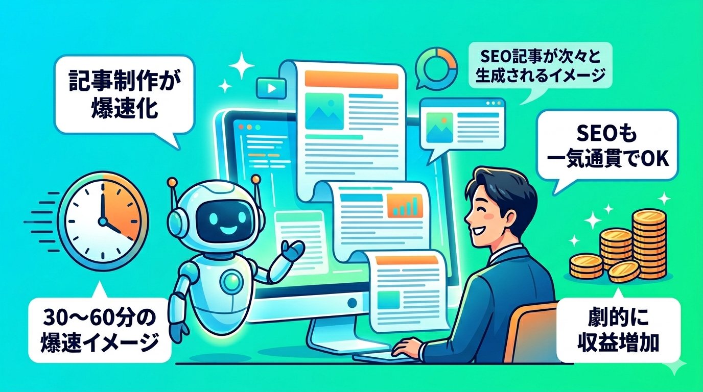 AIツールで記事制作が爆速化・SEOも一気通貫でOK