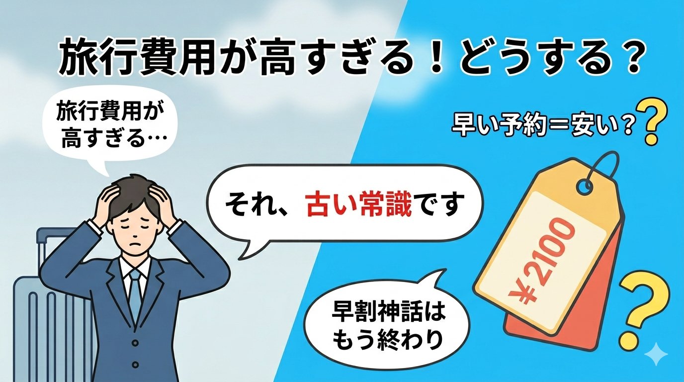 agodaの直前予約で50%OFFになる仕組みを解説する4コマ漫画