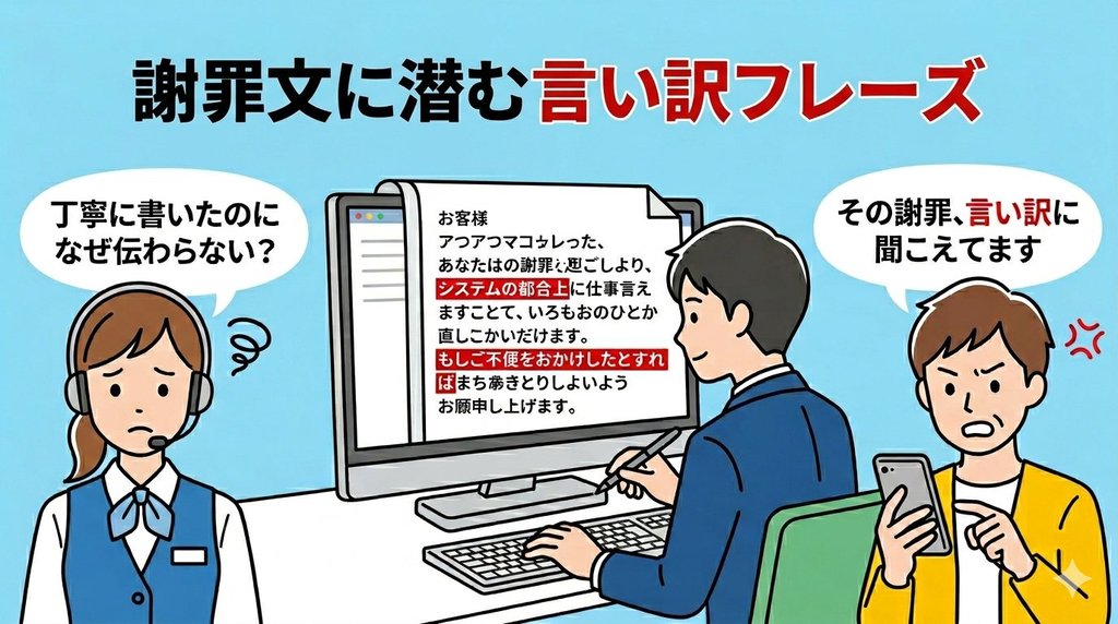 謝罪文に潜む言い訳フレーズ：丁寧に書いたのになぜ伝わらない？