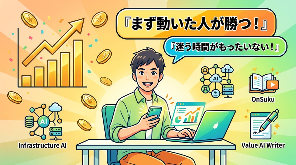AI副業で収益化達成 まず動いた人が勝つ