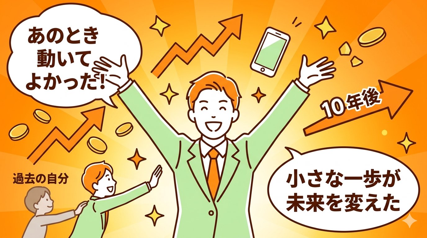 副業の選択肢としてスマートフォンモニターを紹介する4コマ漫画
