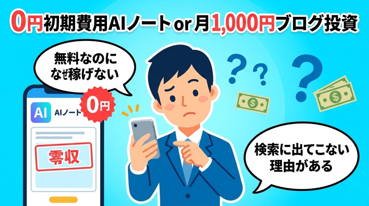 無料AIノートで副業スタートしたが収益ゼロで困惑するビジネスパーソン