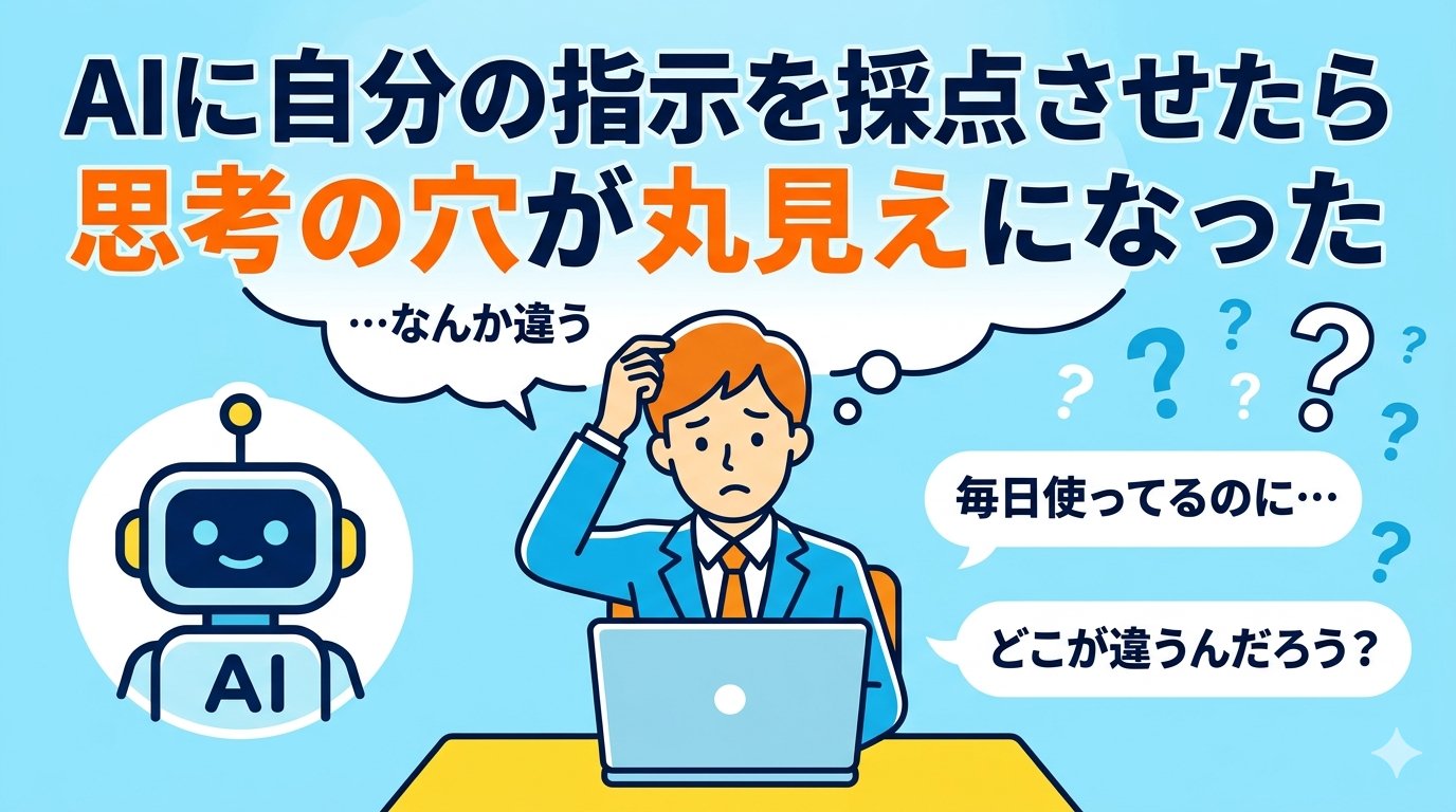 毎日AIを使っているのに「なんか違う」と感じている中級者の悩みを表したイラスト
