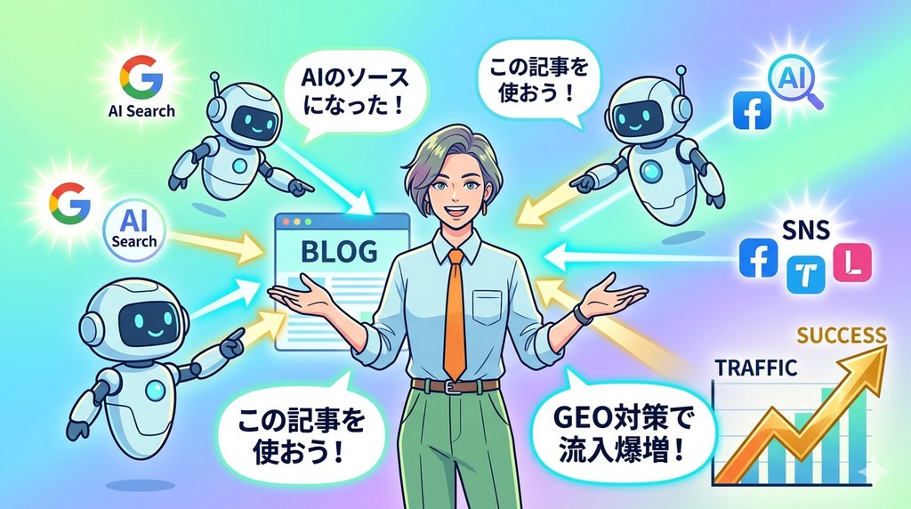 GEO対策で流入爆増——AIのソースになったブロガーの理想の未来像