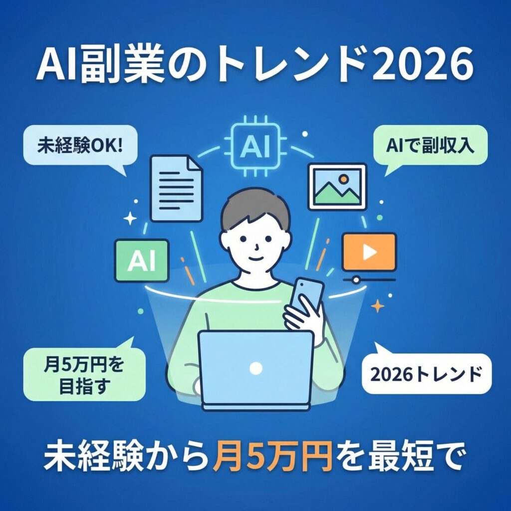 AI副業のトレンド2026!未経験から月5万円を最短で稼ぐ | eddieのAIガジェット活用術