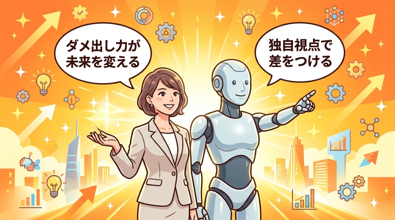 ダメ出しループでAIから独自の視点を引き出す4コマ漫画