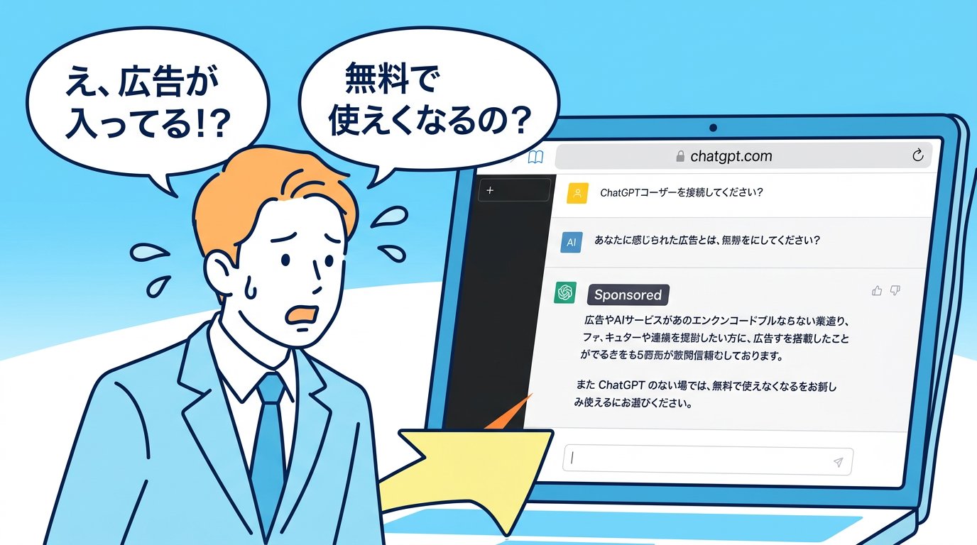 ChatGPT広告導入から副業・AEO活用までを描いた4コマ漫画