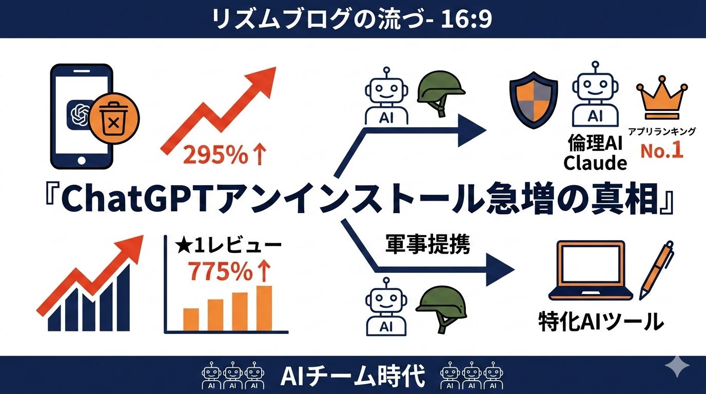 ChatGPTアンインストール295%激増の真相