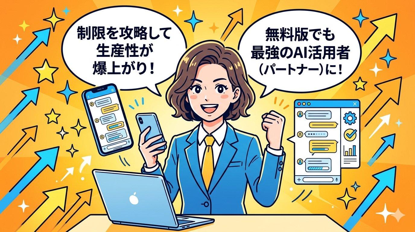 制限を攻略して生産性が爆上がりしたビジネスパーソンの未来イメージ