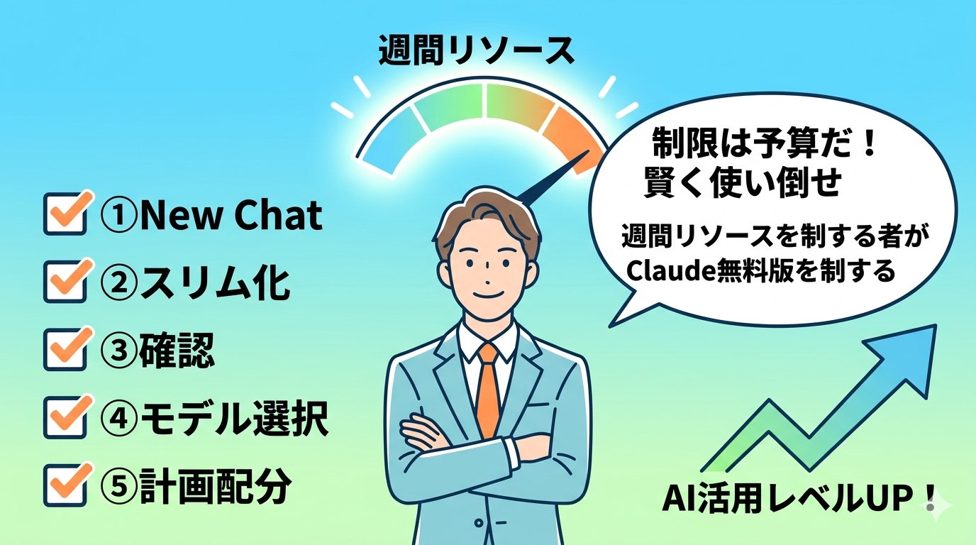 週間リソースを制する者がClaude無料版を制する・5つのマネジメント術チェックリスト