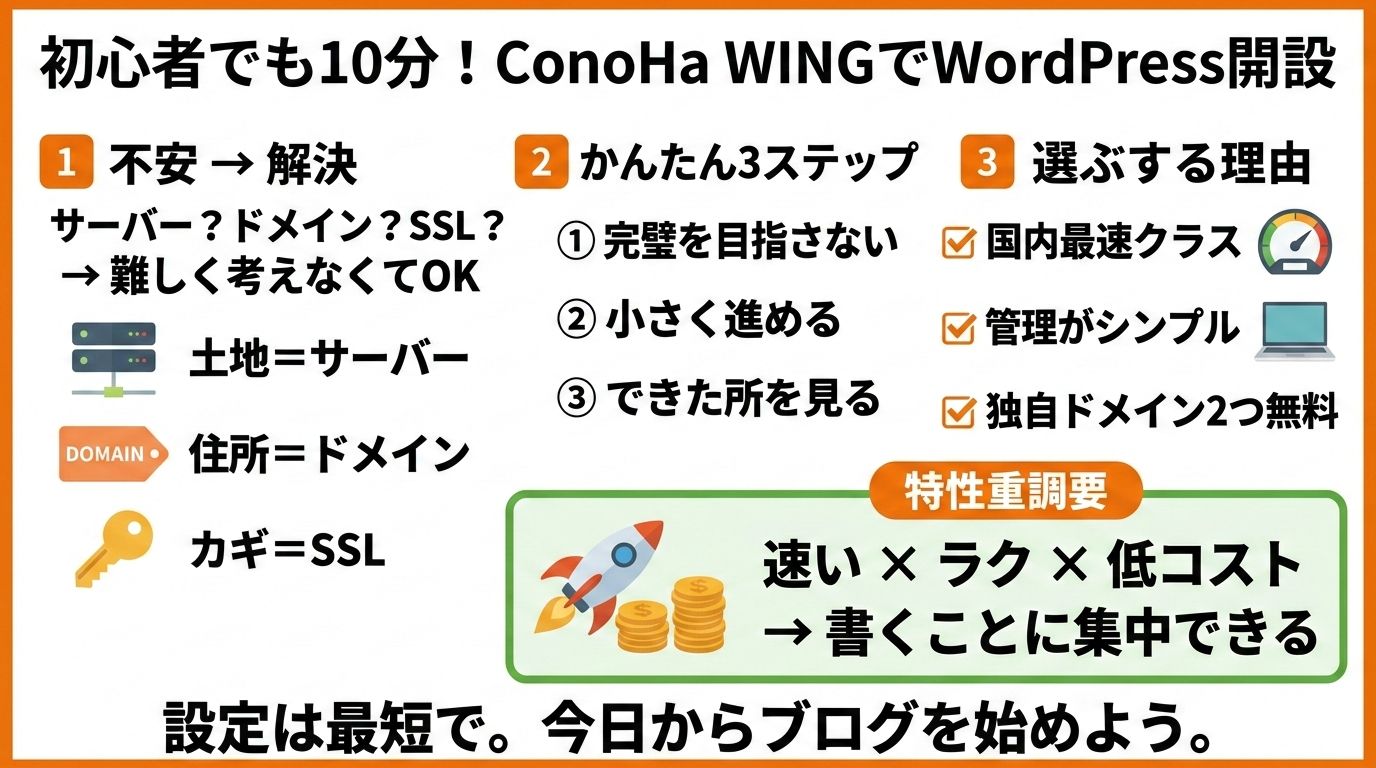 ConoHa WINGでWordPressブログを立ち上げる完全ガイド
