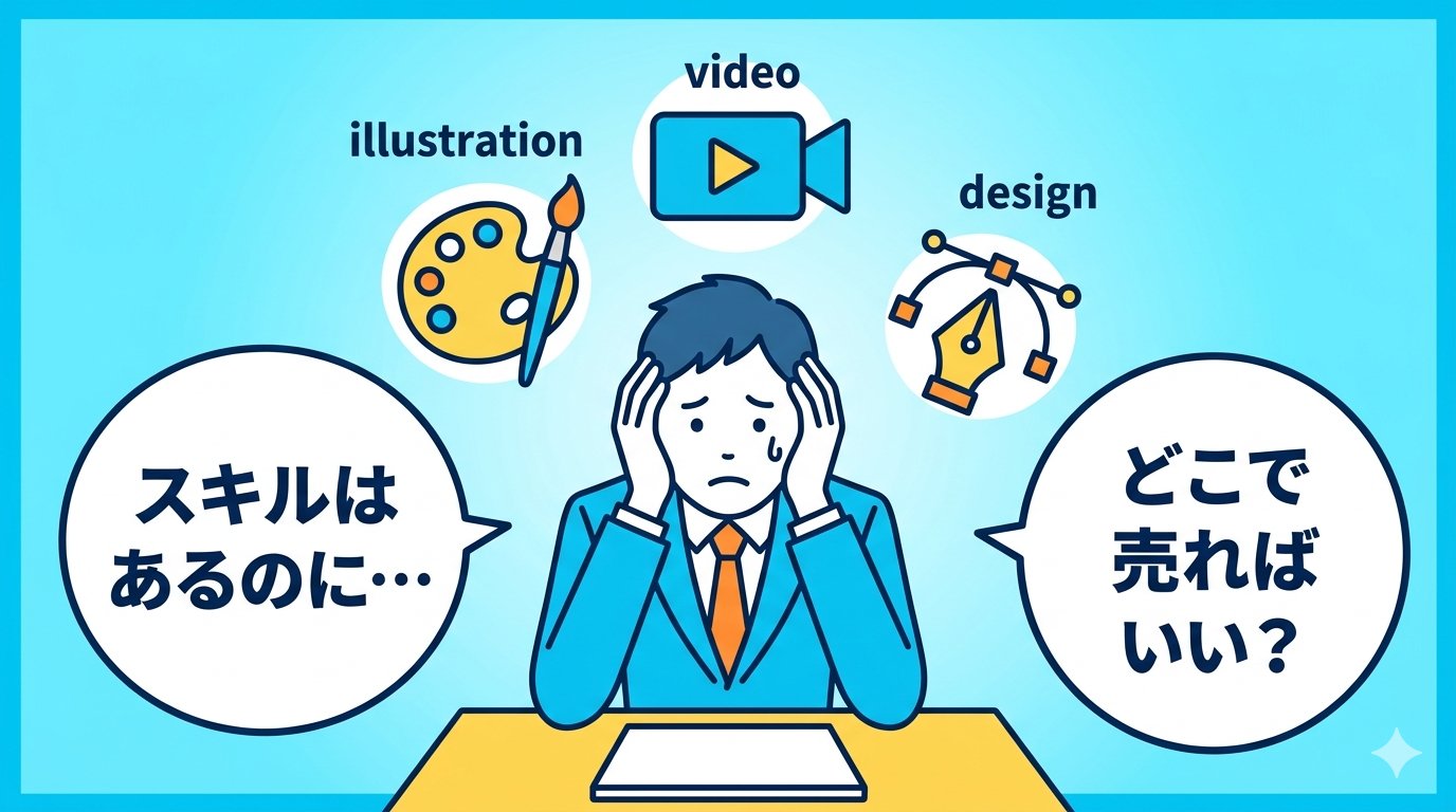 スキルはあるのにどこで売ればいいかわからないと悩むビジネスパーソン