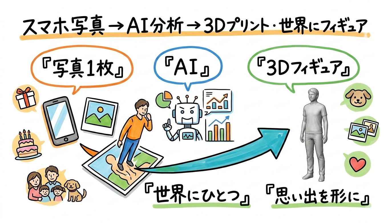 写真1枚で感動を形に！オーダーメイドフィギュア「digxip