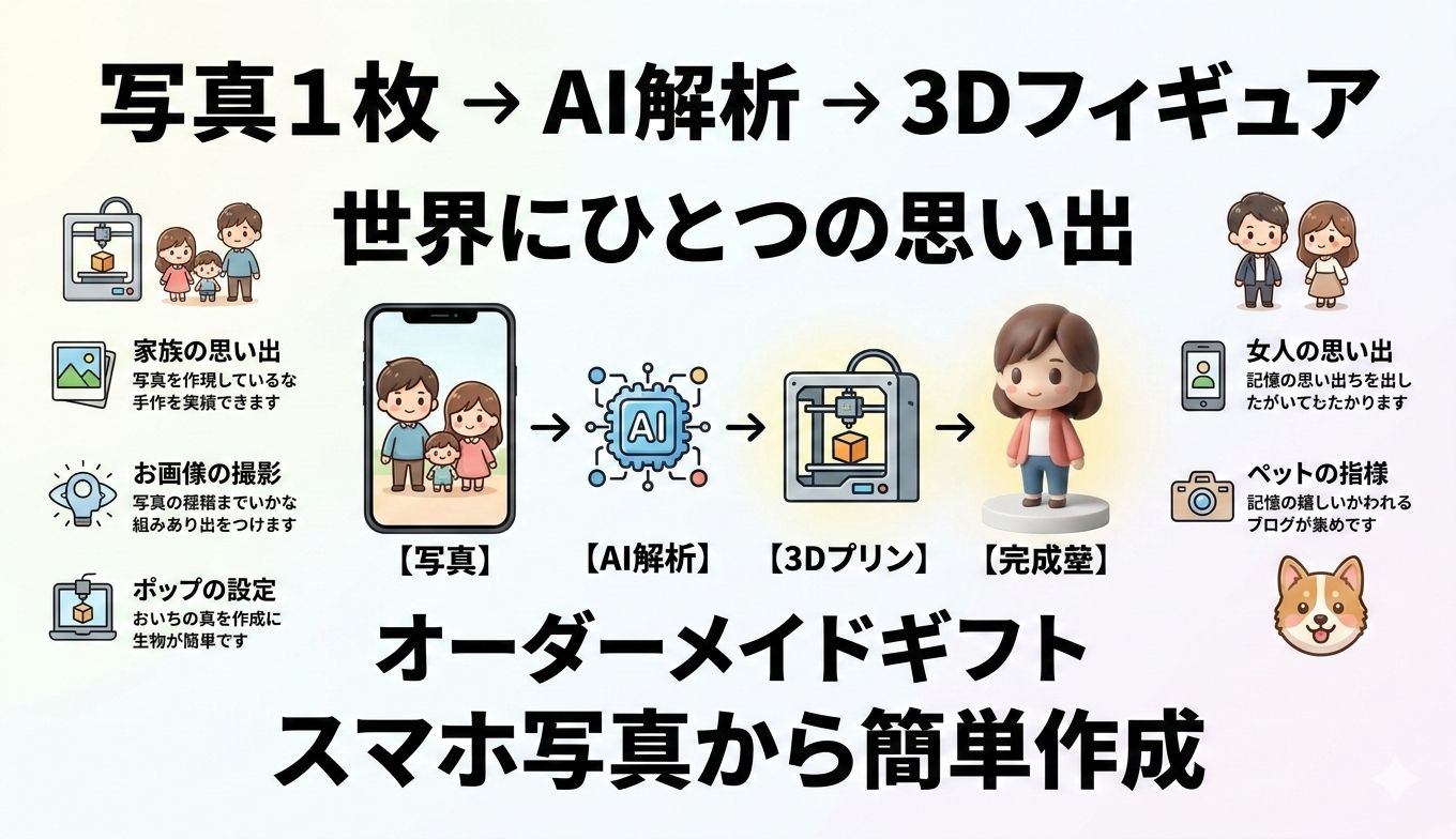 写真1枚で感動を形に！オーダーメイドフィギュア「digxip
