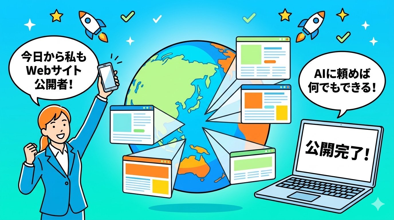 index.htmlをGitHubにドラッグ＆ドロップしてアップロードする手順のイラスト