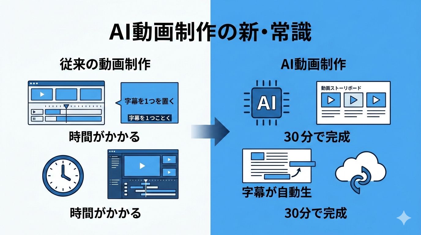 従来 vs AI動画の比較