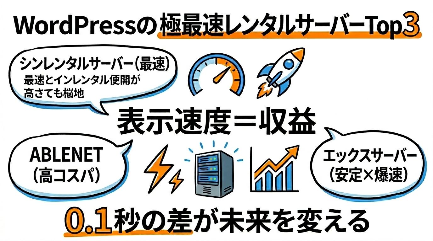 サイト速度を極限まで加速!WordPress専用「爆速」レンタルサーバー厳選3選