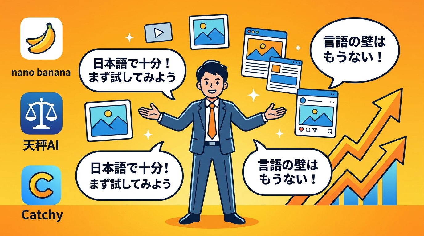 AIツールを使いこなして理想の未来を実現するビジネスパーソンのイラスト