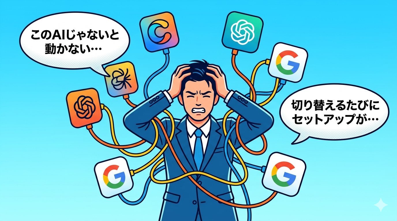AIの乱立に振り回される開発者──このAIじゃないと動かない・切り替えるたびにセットアップが…