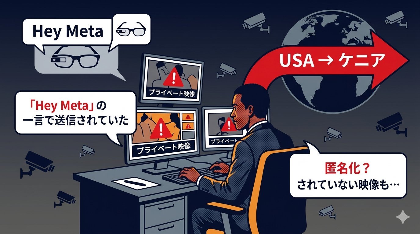 ケニアの作業員がRay-Ban Metaユーザーのプライベート映像をモニターでレビューしている様子