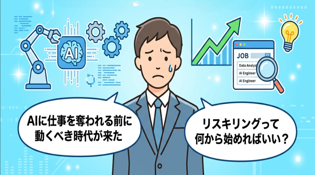 AIの時代にリスキリングの必要性を感じるビジネスパーソン