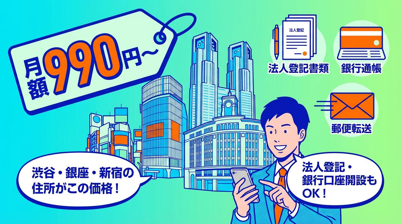 月額990円〜で渋谷・銀座・新宿の住所が使えるレゾナンスの機能紹介