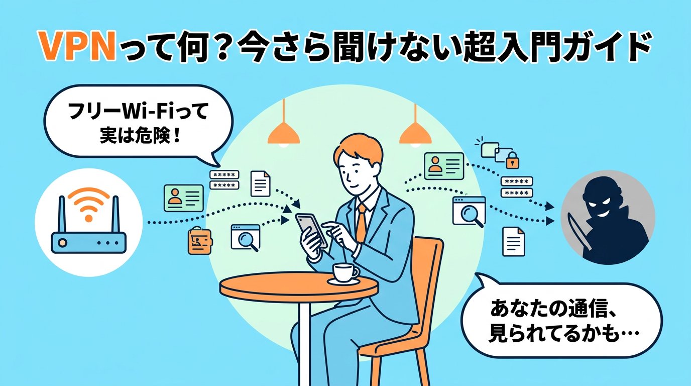 フリーWi-Fiのリスクを示す図解