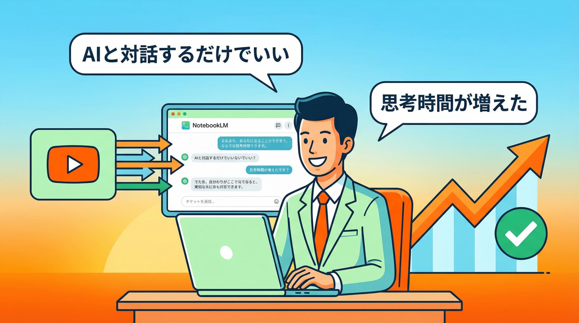NotebookLMとAIで対話しながら成長グラフとともに理想の未来を歩むビジネスパーソン