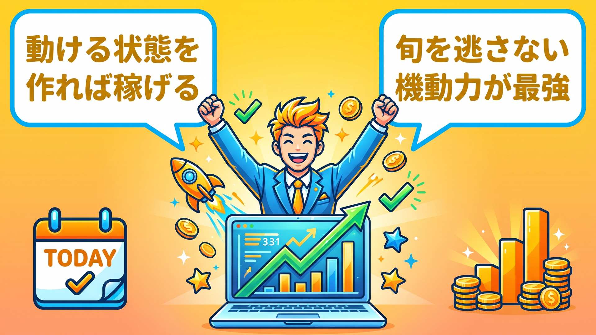 即時提携×AIブログで審査待ちゼロを実現し収益化に成功した理想の未来イメージ