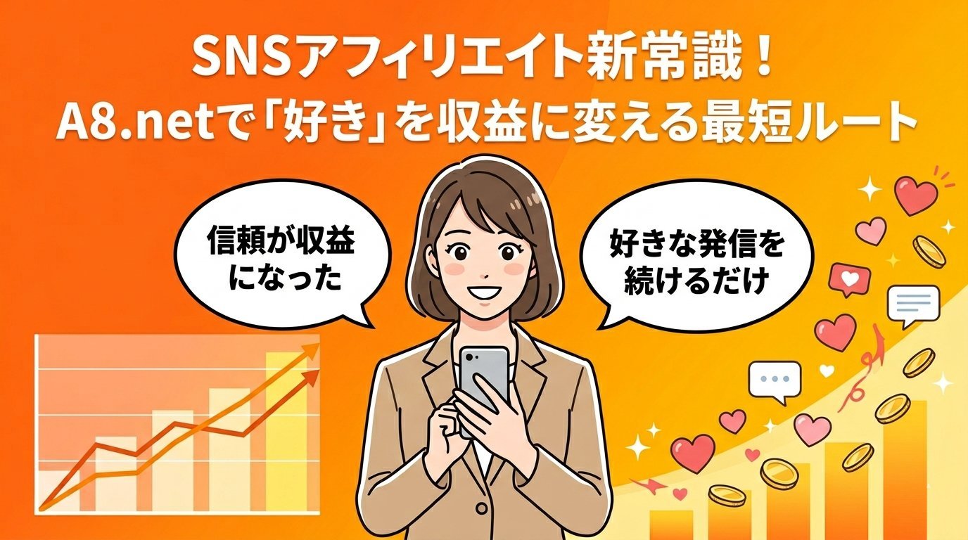 信頼が収益になった・好きな発信を続けるだけという理想の未来イメージイラスト