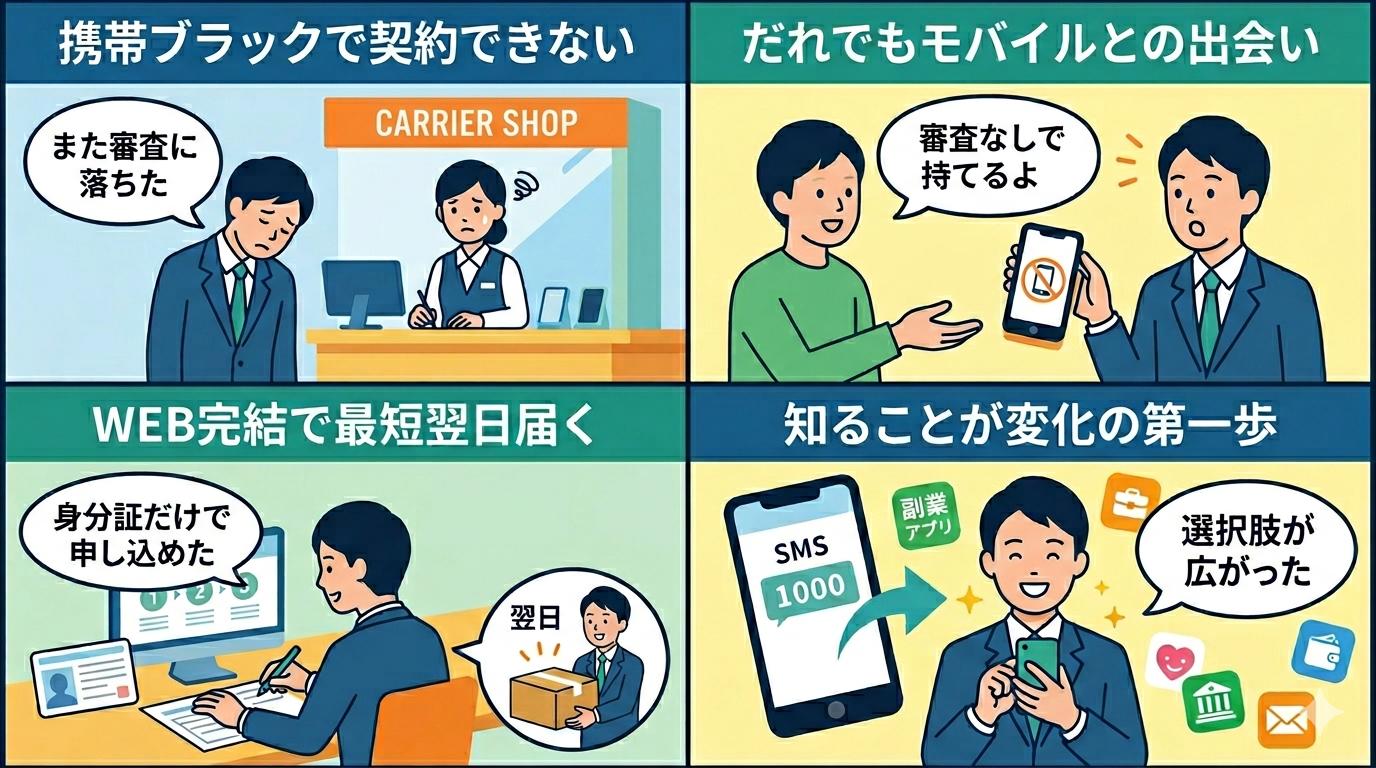 審査に落ちて途方に暮れるビジネスパーソンと審査申書のバツ印