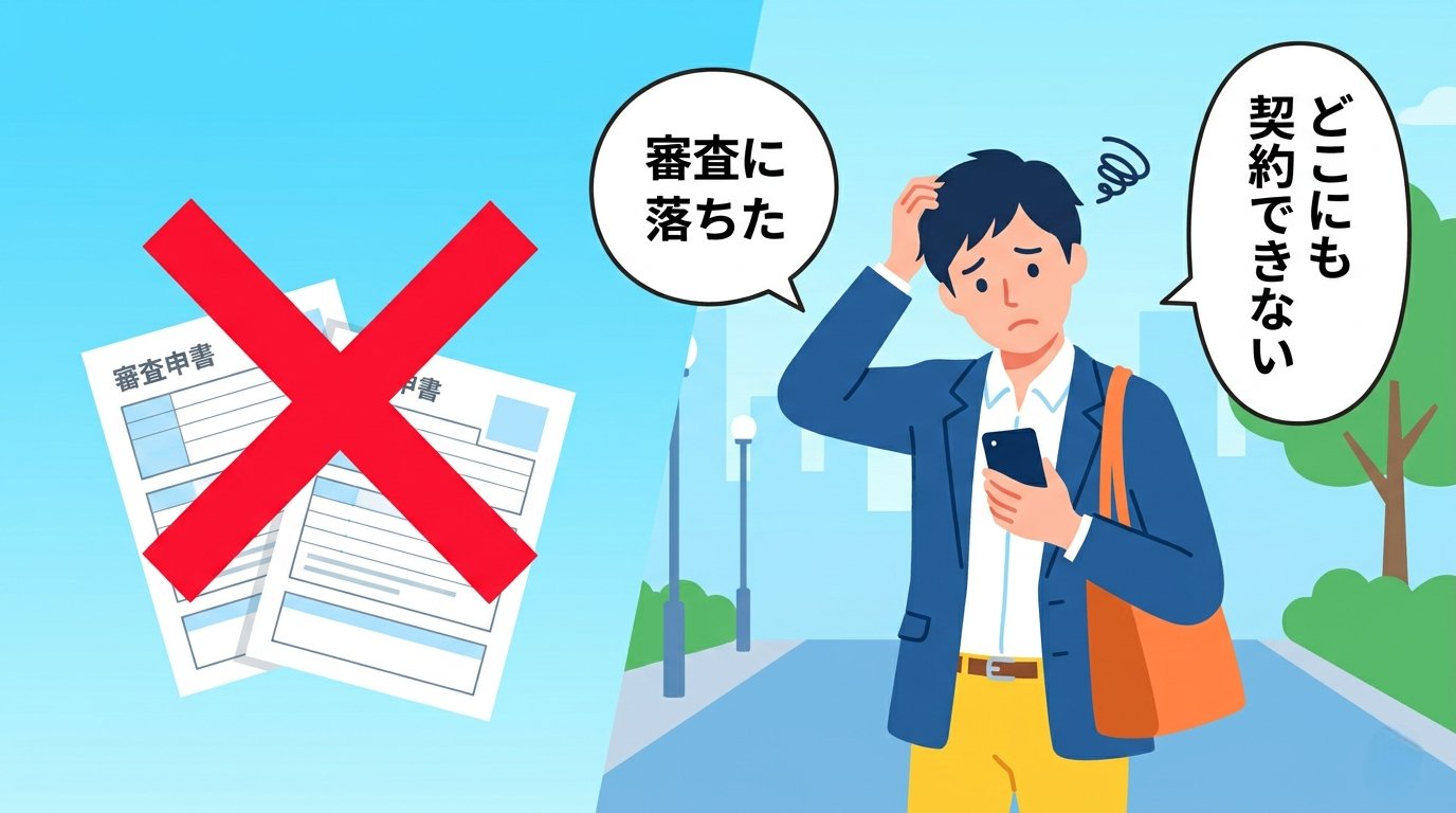 携帯ブラックから審査なし契約・スマホ活用までの流れを描いた4コマ漫画