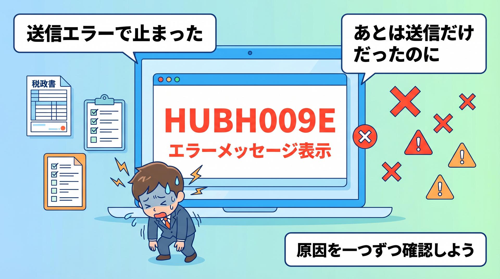 e-TaxのHUBH009Eエラーから申告完了・来年へのメモを残すまでの4コマ漫画
