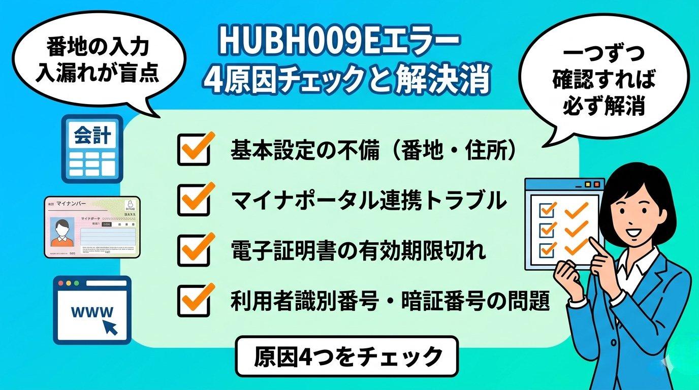 e-TaxでHUBH009Eエラーメッセージが表示されて焦るビジネスパーソン