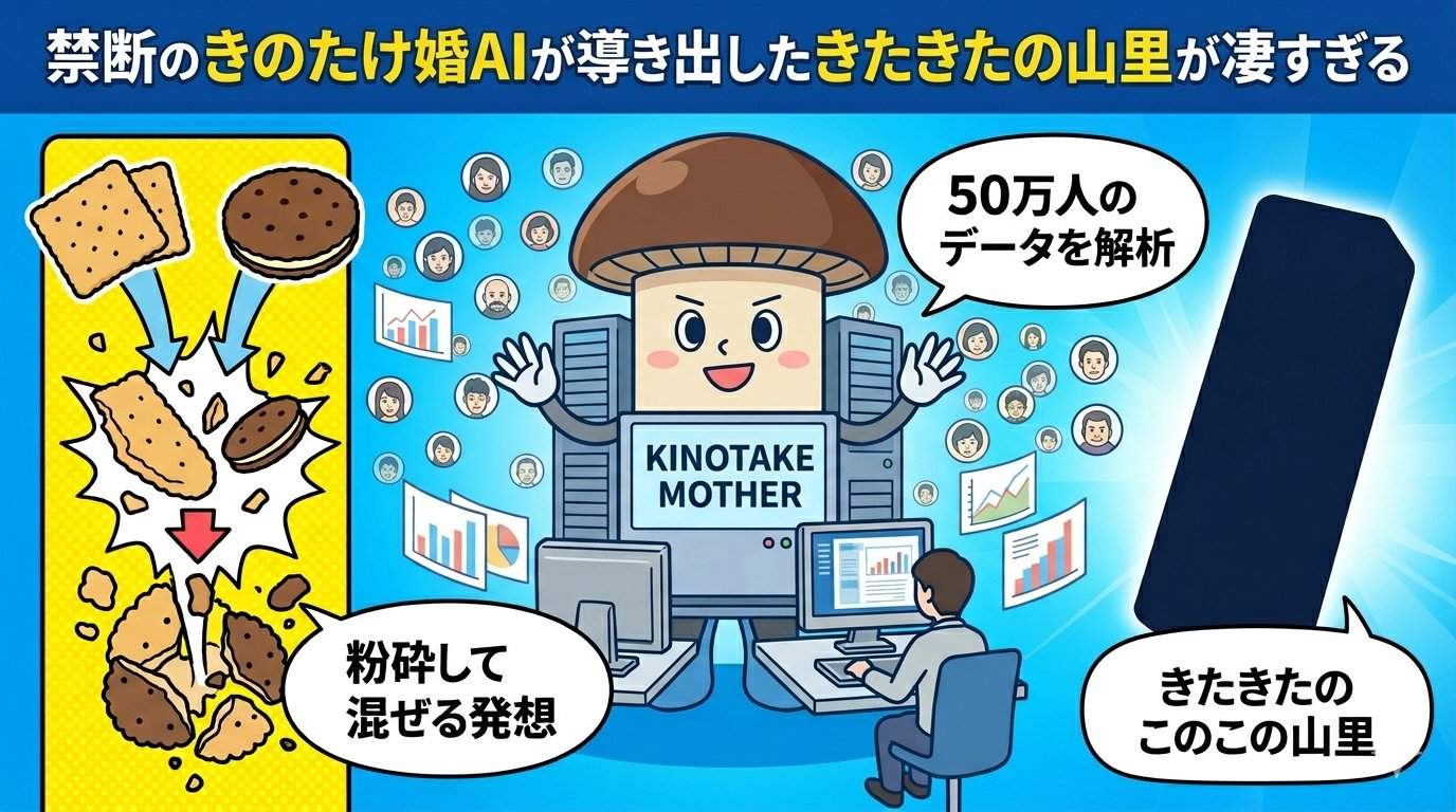 KINOTAKE MOTHERが50万人のデータを解析してきたきたのこのこの山里を開発する様子