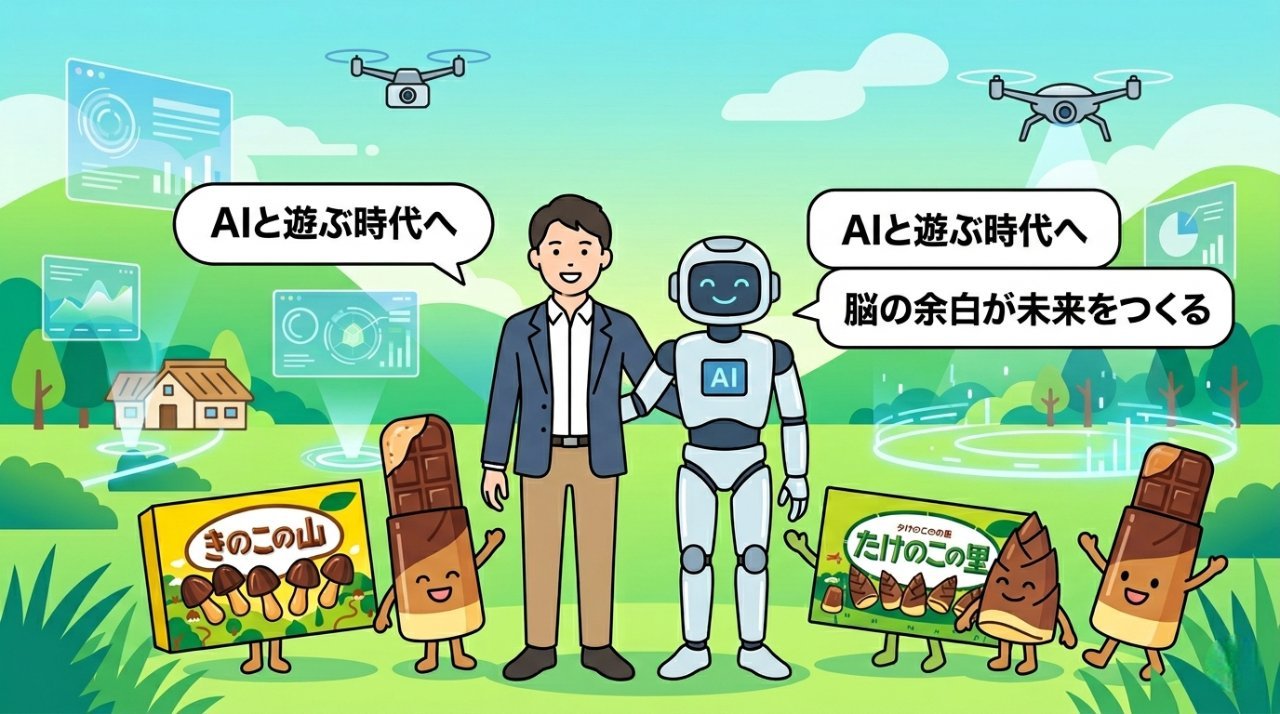 AIと人間が共存する未来イメージ:AIと遊ぶ時代へ脳の余白が未来をつくる