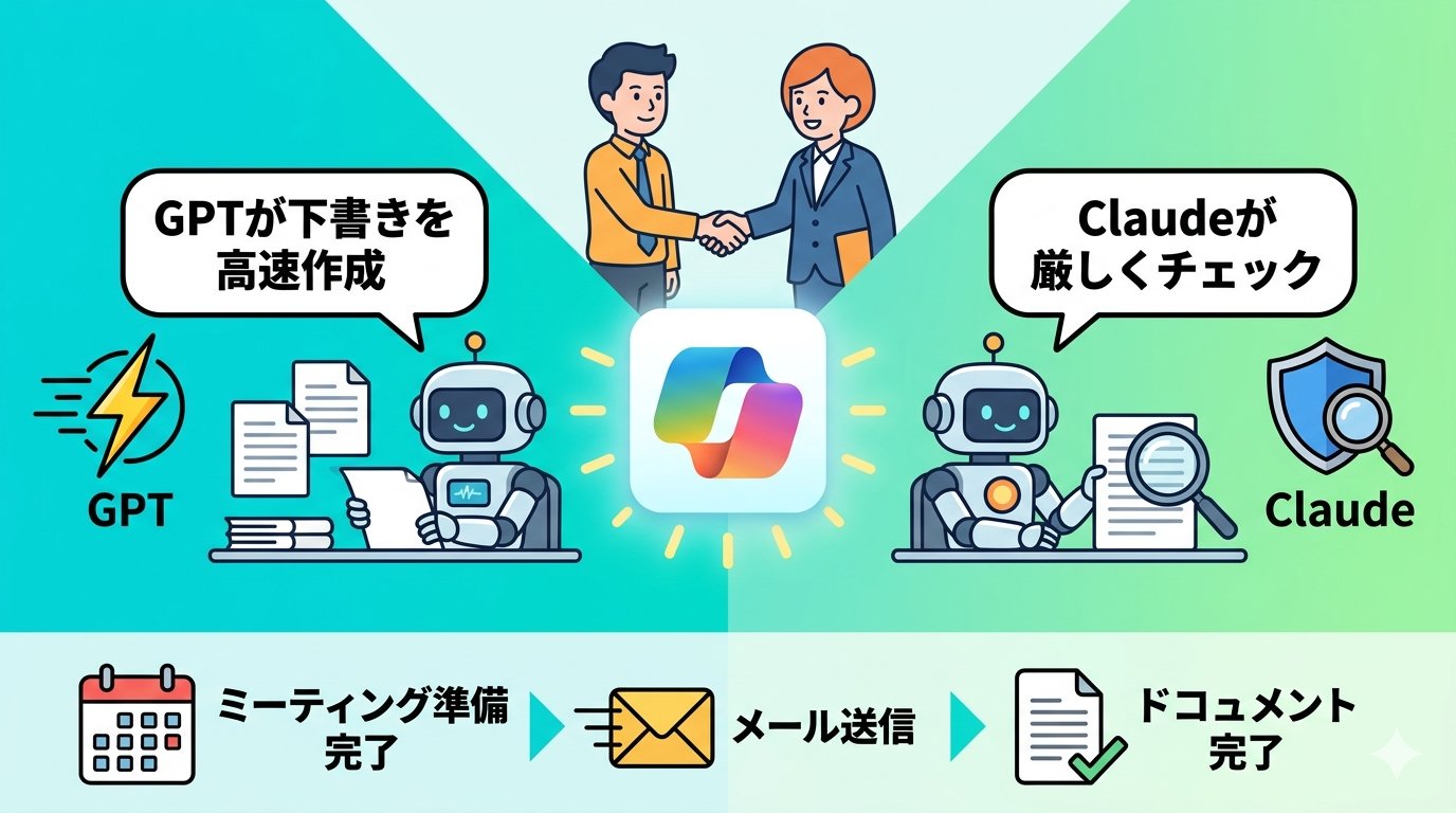 GPTとClaudeがタッグを組んでダブルチェック体制を構築する図解