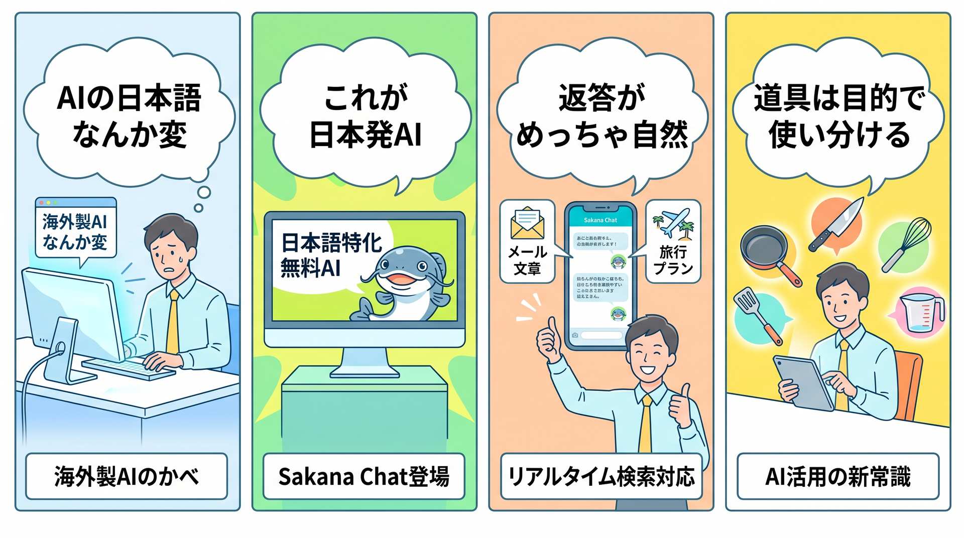 Sakana Chat 4コマ漫画で紹介