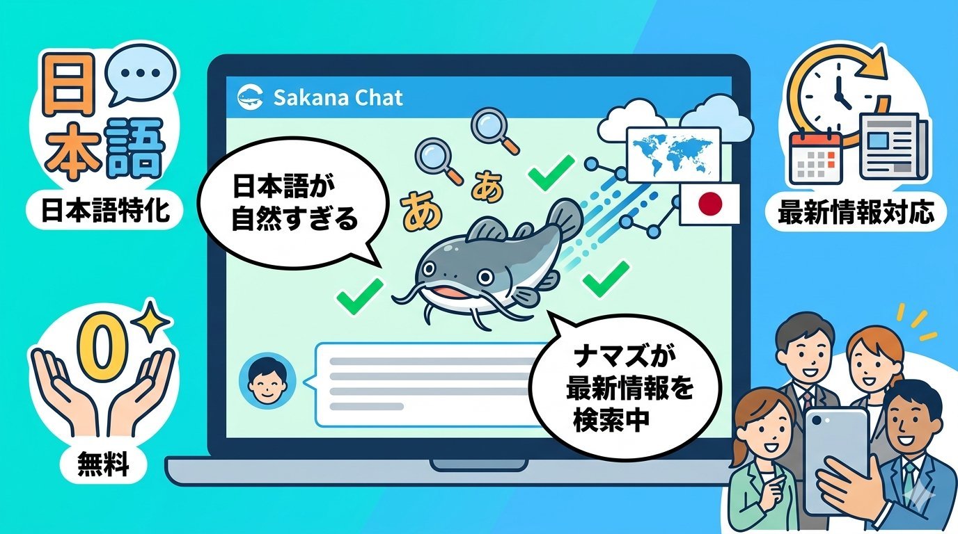 Sakana ChatのAIモデル「Namazu（ナマズ）」の機能・特徴