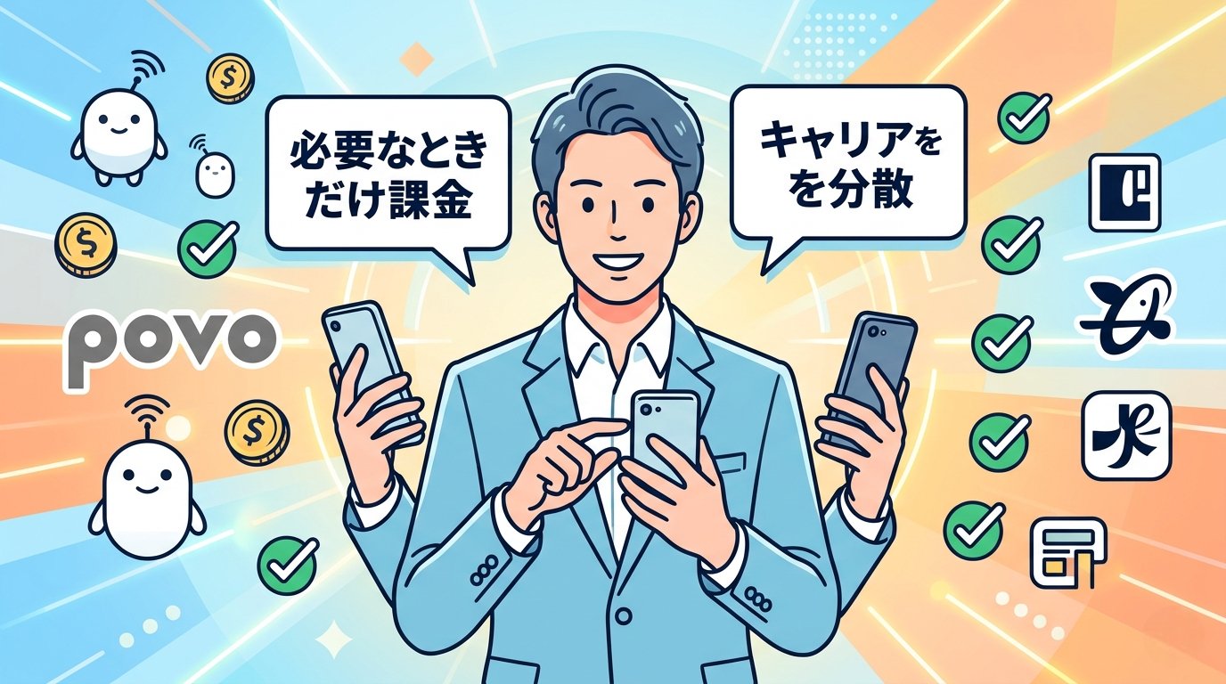 povo2.0で必要なときだけ課金・キャリア分散