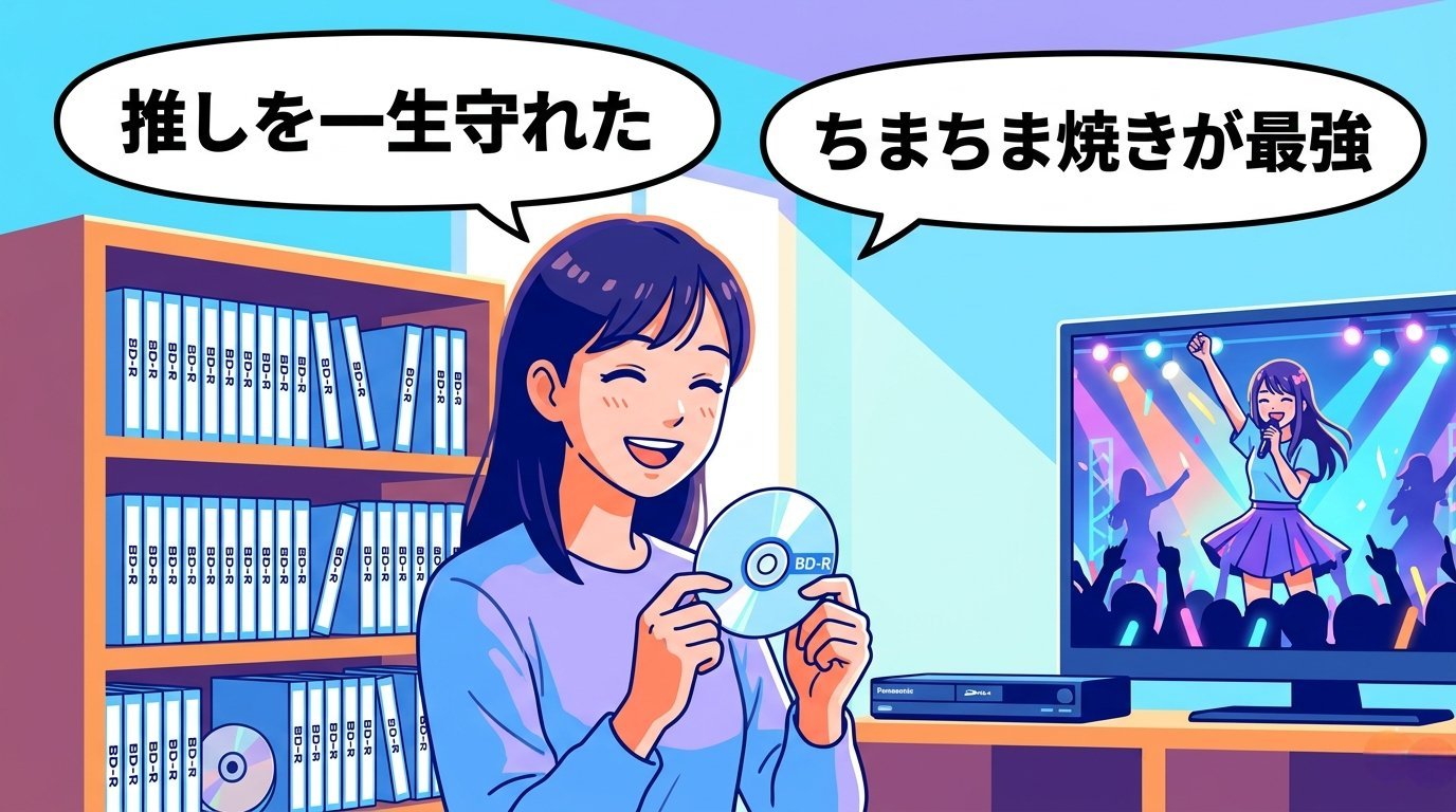 ちまちま焼き作戦から手元のディスクだけが裏切らないまでを描いた4コマ漫画