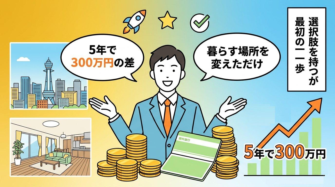 大阪移住後5年で300万円の差・選択肢を持つことが最初の一歩という理想の未来イメージ