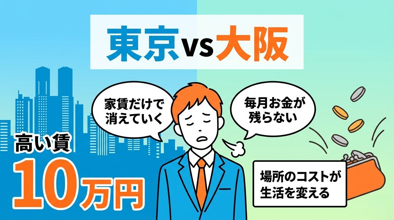 東京vs大阪・毎月お金が残らない東京の高コストに悩むビジネスパーソン