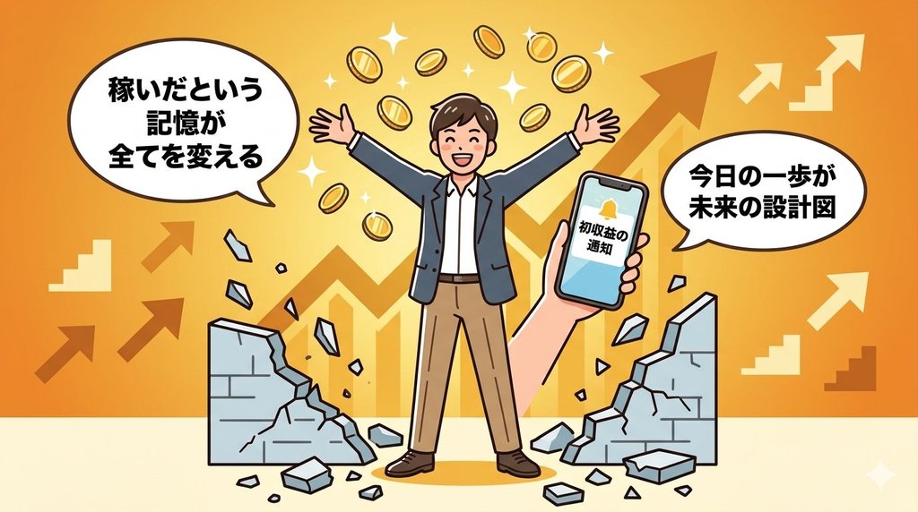 壁を突き破り初収益を手にしたビジネスパーソン——稼いだという記憶が未来を変える